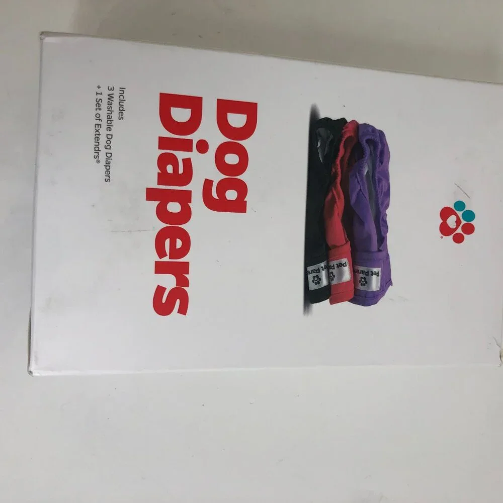Pet Parents Washable Dog Diapers (3pack) + Extenders Princess Size Small